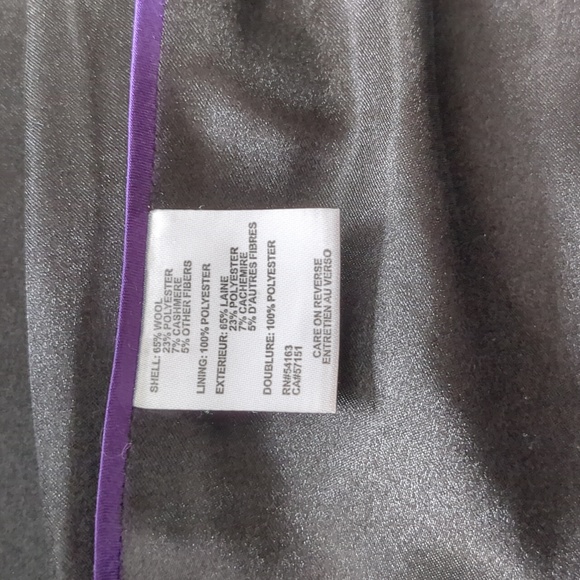 Charcoal Calvin Klein cashmere blend peacoat - Picture 4 of 5